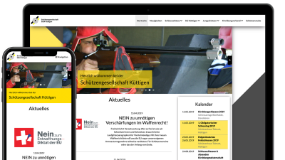 Screenshots der neuen Webseite 2019 auf Desktop und Mobile