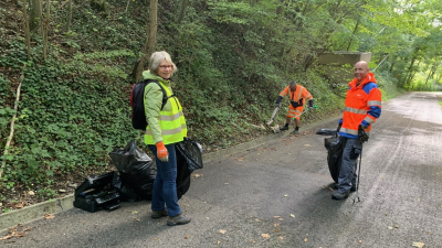 Aufräumaktion an der alten Staffeleggstrasse